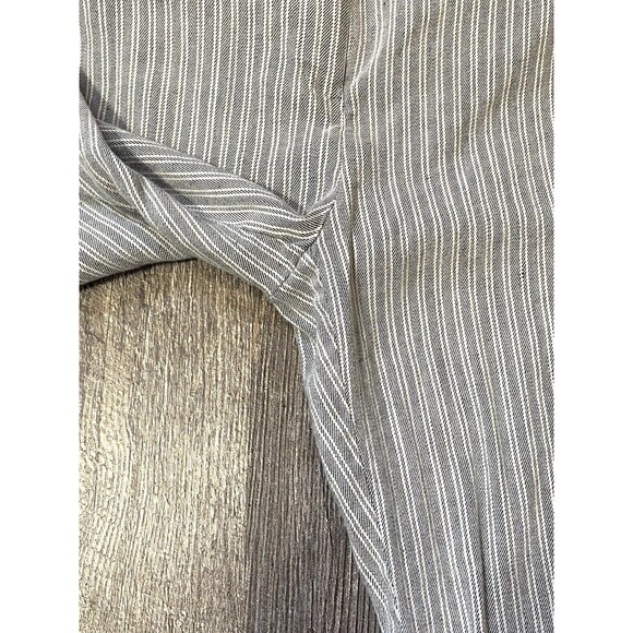 J Jill Women’s Linen Stretch Pants Size 10 Blue White Stripe Pull-On Lightweight - Picture 6 of 14